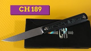 CH 189 titanium framelock front flipper knife Lightslender and comes in 3 colors [upl. by Enimrac882]