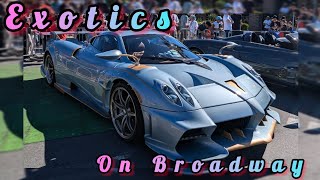 EXOTICS ON BROADWAYMONTEREY CARWEEK 2024 [upl. by Bollay805]