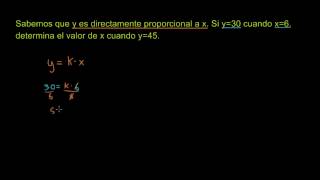 Constante de proporcionalidad para variables directamente proporcionales [upl. by Suolekcin770]