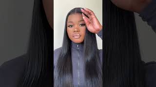 Lace front wig install hairstyle cocoblackhairhairtutorial shorts [upl. by Origra866]