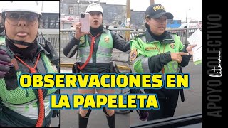 DERECHO A PONER OBSERVACIONES  papeleta de tránsito [upl. by Anders]