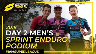 Super League Triathlon Mallorca Mens Sprint Enduro Medal Ceremony [upl. by Bass]