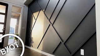 DIY ACCENT WALL  MODERN ACCENT WALL [upl. by Esilrahc]