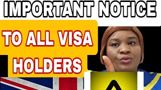 IMPORTANT NOTICE TO ALL UK VISA HOLDERS 2024 [upl. by Nertie]