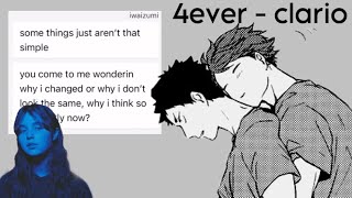 iwaoi pt2  4ever clario  haikyuu texting video [upl. by Yelich]