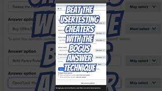 Beat the UserTesting Cheaters with the Bogus Answer Technique [upl. by Berk]