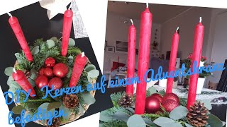 DIY Kerzen auf einem Adventskranz befestigen [upl. by Keviv]