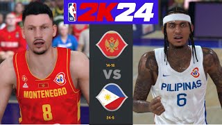 FIBA World Cup 2023  Montenegro 1416 vs Dream Team Philippines 245  NBA 2K24 Gameplay [upl. by Llyrat]