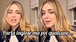 Chiara Ferragni parla inglese ma viene redarguita e cambia versione “ci fa o ci è” [upl. by Nosahc]