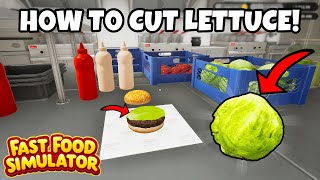 HOW TO USE LETTUCE IN FAST FOOD SIMULATOR TUTORIAL [upl. by Sihtam]