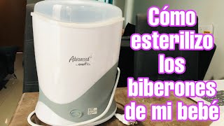 Cómo esterilizar los biberones  Esterilizador Advanced Evenflo [upl. by Colb]