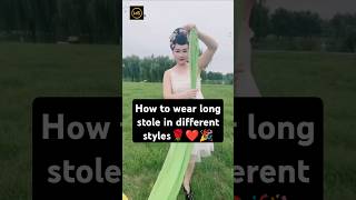 How to wear long stole in different styles shorts short msbro [upl. by Howlan176]