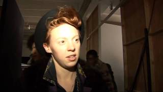 La Roux drops in to London Fashion Week show [upl. by Nahtaoj]