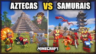 100 jugadores SIMULAN UNA GUERRA de CIVILIZACIONES Egipto Aztecas Roma y Japon en Minecraft [upl. by Johnnie]