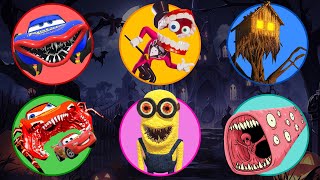 🎃👻 Spooky Halloween Wheel of Monster   McQueen Eater Blue Caine House Head McQueen Eater [upl. by Ardnoet]