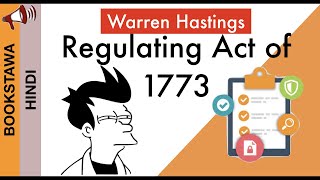 Warren Hastings 1772 to 1785 in Hindi  Regulating Act of 1773  Governor Generals and work Part 1 [upl. by Nyllek569]