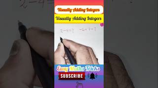 Visually Adding Integers youtubeshorts maths shorts [upl. by Law875]