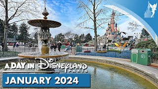 📆 A Day in Disneyland Paris JANUARY 2024 [upl. by Karim]