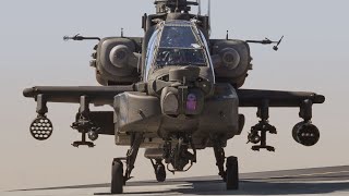 AH64 Apache Attack Helicopter Fires Aerial Rockets [upl. by Macleod]