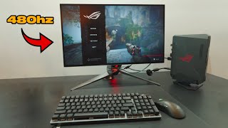 World’s FIRST 480hz OLED Gaming Monitor ASUS CES 2024 [upl. by Ydderf]