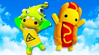 We Turn into Radioactive Monsters and Hot Dogs in Wobbly Life Multiplayer [upl. by Salvidor854]