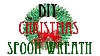 DIY SPOON WREATH  CHRISTMAS DECORATION [upl. by Kenny619]