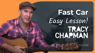 Fast Car by Tracy Chapman  Easy Guitar Lesson [upl. by Atilef]