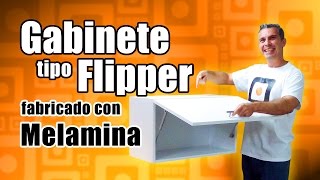 Gabinete Flipper  MUEBLE ALACENA PARA COCINA  Muebles de Melamina  Brazos Hidraulicos [upl. by Lilithe338]