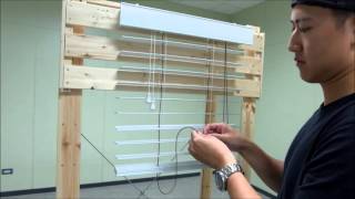 How to Restring a Horizontal Wood Blind  Fauxwood Blind [upl. by Byrle]