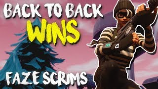 BACK TO BACK WINS FaZe Pro Scrims Gameplay Fortnite Battle Royale [upl. by Goetz]