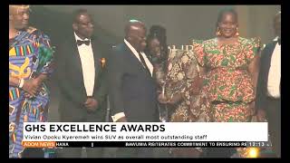 GHS Excellence Awards Vivian Opoku Kyeremeh wins SUV as overall most outstanding staff  Premtobre [upl. by Noillimaxam]