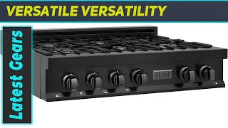 ZLINE 36quot Porcelain Gas Stovetop in Black Stainless Steel Is This the Best HighEnd Cooktop [upl. by Nnairret895]