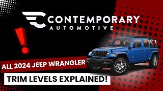 Everything you need to know about the 2024 Jeep Wrangler Trims [upl. by Edgardo]