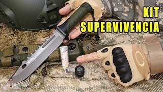 PRUEBO KIT DE SUPERVIVENCIA EN CUCHILLO TÁCTICO K25 THUNDER I [upl. by Nivlag]