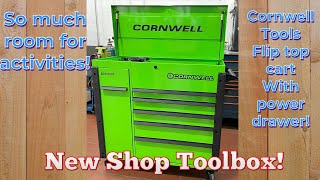 New Box Cornwell Tools Flip Top Cart With Power Drawer [upl. by Rugen643]