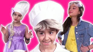 COMPILATION Princess Cooking Fun 🍽 Chocolate Food amp MORE  Princesses In Real Life  Kiddyzuzaa [upl. by Ethbin]