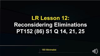 Reconsidering Eliminations  LSAT Logical Reasoning Lesson 12 [upl. by Luise663]