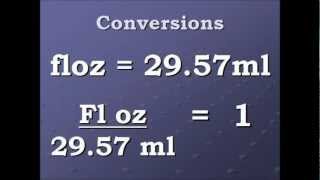 Conversion Video Fluid Ounce to Milliliters and back againwmv [upl. by Karon]