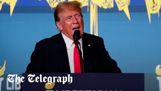 Trump booed and heckled by raucous crowd at Libertarian convention [upl. by Ehtylb792]