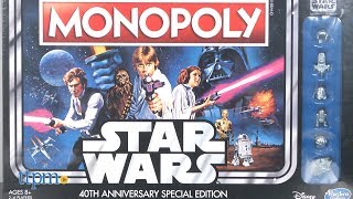 Monopoly Star Wars 40th Anniversary Special Edition from Hasbro [upl. by Aile883]