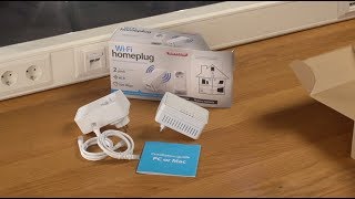 Unboxing amp installation of Sitecom LN555 WiFi Homeplug Dualpack  ENGLISH [upl. by Aititil]