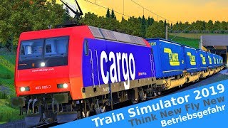 Betriebsgefahr sofort Anhalten  TRAIN SIMULATOR 2019  SBB Cargo Re 481  LKW Walther KLV  TS2019 [upl. by Diehl]