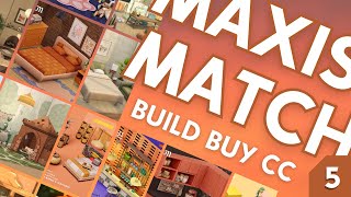 ★ BEST MAXIS MATCH CC PACKS PART 5 ★  BuildBuy CC overview  The Sims 4 including download links [upl. by Ahseuqal307]