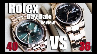 Rolex DayDate 36 vs 40 [upl. by Neelrad]