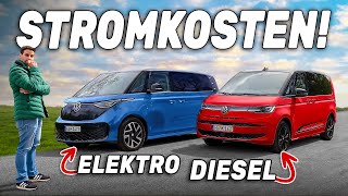 Darum versagt Elektro vs Diesel VW ID Buzz vs VW Multivan [upl. by Everett]