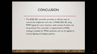 RGB LED Controller using VHDL DIGITAL SYSTEMS DESIGN [upl. by Parnas]