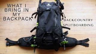 The Inside of a Backcountry Snowboarders Backpack [upl. by Norword]