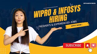 Wipro amp Infosys Recruitment 2024  Any Graduate  Any Batches  Fresher Jobs  Off Campus Drives [upl. by Singhal]