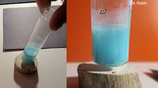 The Chemical Reaction of baking soda and copper sulfate [upl. by Amein]