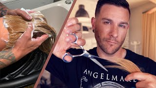 ASMR  Hairdresser Shampoo and Scissor Cut  Personal Attention Male Voice [upl. by Ortrud983]